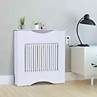 Image of HOMCOM Radiator Cover W/E1 Class 12mm MDF Engineered Wood, 78W x 19D x 80.5Hcm-White