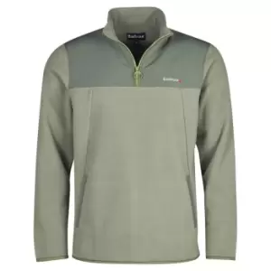 Image of Barbour Mens Wyre Half Zip Fleece Jumper Lt Moss Medium