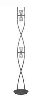 Image of Floor Lamp 4 Light G9, Satin Nickel