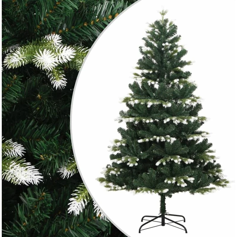 Image of VIDAXL Vidaxl - Artificial Hinged Christmas Tree with Flocked Snow 120cm 356755