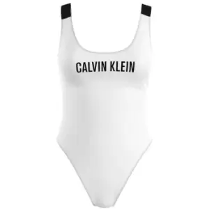 Image of Calvin Klein Logo Swimsuit - White