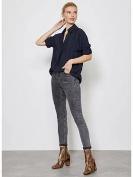 Image of Mint Velvet Oversized Shirt - Navy