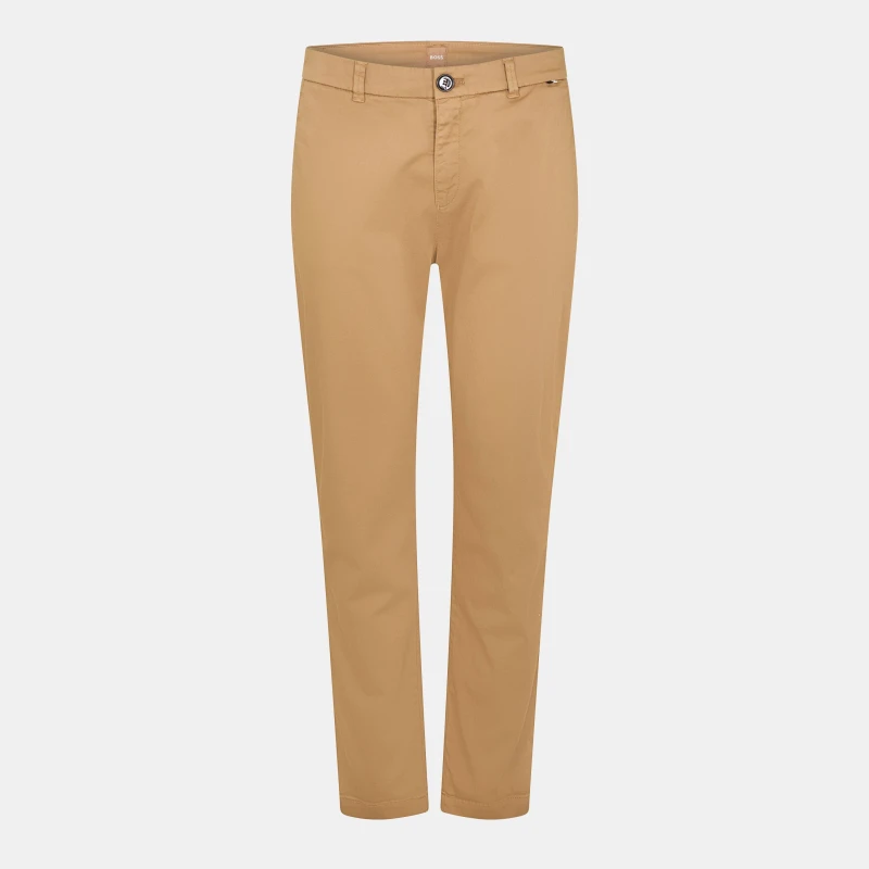 Image of Boss Womens Tashani Slim Fit Trousers Med Beige female 6 (XS)