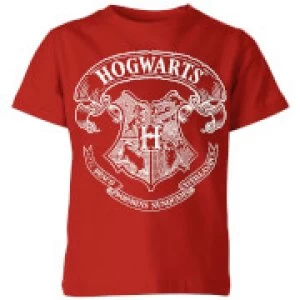 Image of Harry Potter Hogwarts Crest Kids T-Shirt - Red - 3-4 Years