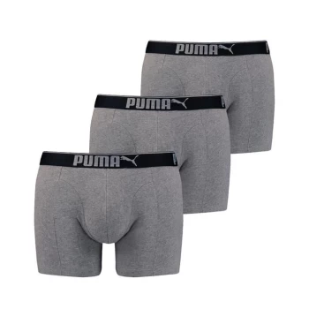 Image of Puma 3 Pack of Premium Boxers - Grey Melange