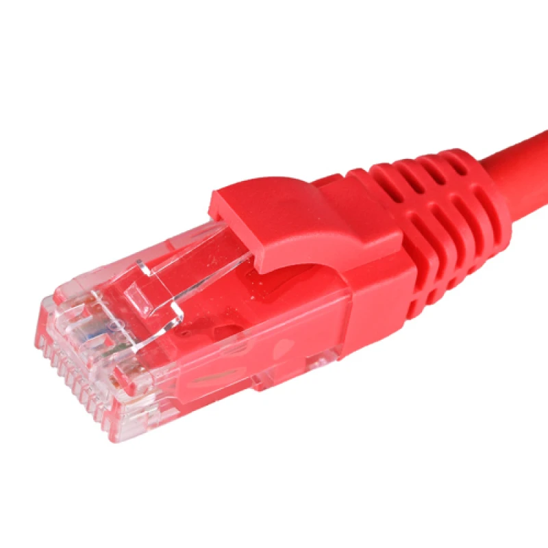 Image of Cablenet 10m Cat5e RJ45 Red U/UTP LSOH 24AWG Snagless Booted Patch Lea