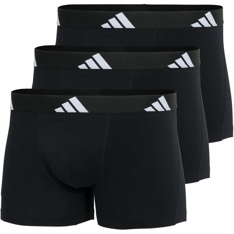 Image of adidas 3 Pack Boxers Mens Black male Small