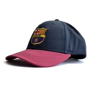Image of FC Barcelona Contrast Baseball Cap Navy Burgundy