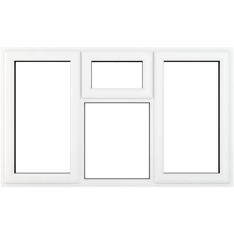Image of Crystal Triple Glazed Window White Lh & Rh Top 1770 X 965Mm Clear 63WHTG1770965