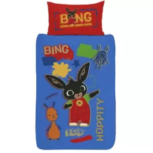 Image of Bing Bunny Rebel Rules Duvet Cover Set (Single) (Multicoloured)