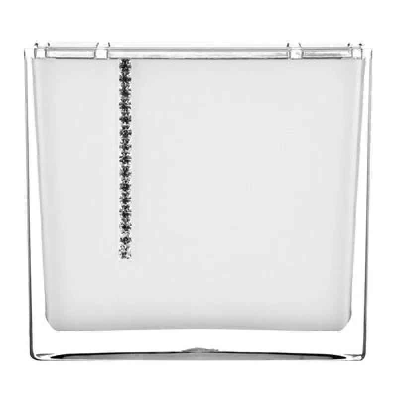 Image of Premier Housewares White Acrylic And Crystal Toothbrush Holder Silver