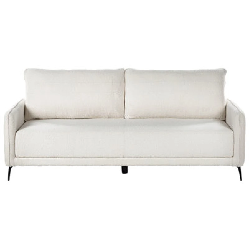 Image of Beliani Sofa Bed 3 Seater Heming Boucle Off-White
