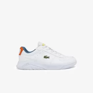 Image of Lacoste Juniors' Game Advance Leather Accent Trainers Size 2 UK Junior 1u2