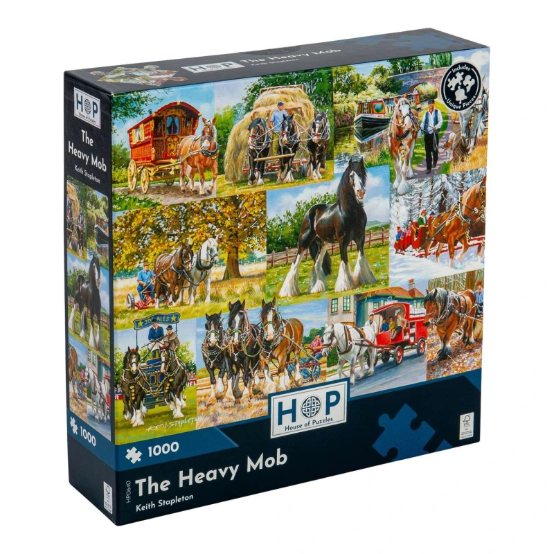 Image of The House Of Puzzles The Heavy Mob, 1000 Piece Jigsaw Puzzle Multi unisex