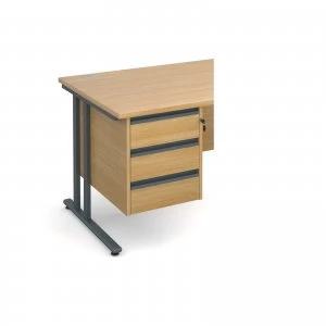Image of Maestro 25 GL 3 Drawer Fixed Pedestal - OAK