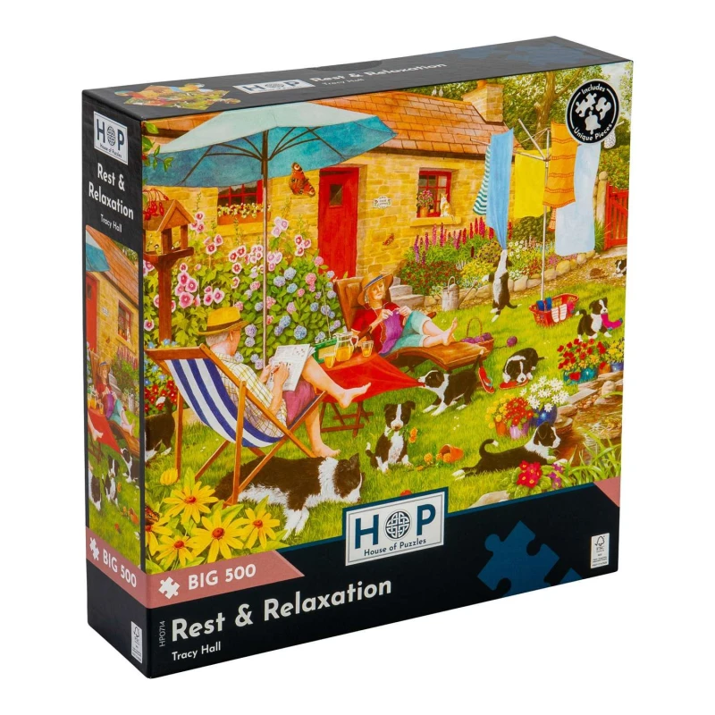 Image of The House Of Puzzles Rest & Relaxation BIG 500 Piece Jigsaw Puzzle Multicolor Unisex 500 Piece