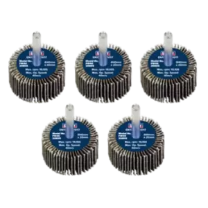 Image of Sealey Flap Wheel 40 x 20mm 80Grit 6mm Shaft - Pack of 5 - FW4020805