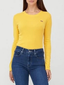 Image of Levis Long Sleeve Baby Tee - Yellow