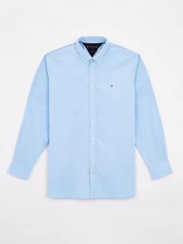 Image of Tommy Hilfiger Big & Tall Stretch Poplin Shirt - Regatta Blue