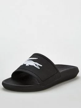 Image of Lacoste Croco Slide 119 3 Cfa Slider - Black White