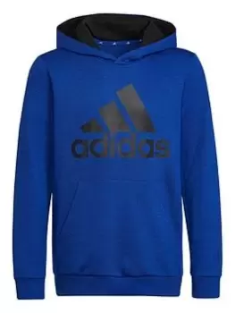 Image of adidas Essentials Kids Boys Big Logo Pullover Hoodie - Dark Blue, Dark Blue, Size 9-10 Years