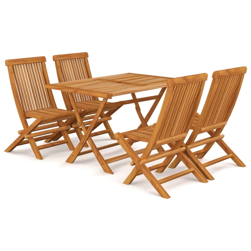 Image of VIDAXL 5 Piece Garden Dining Set Solid Teak Wood vidaXL 8720286227374