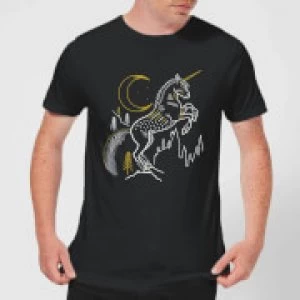 Image of Harry Potter Unicorn Mens T-Shirt - Black - S
