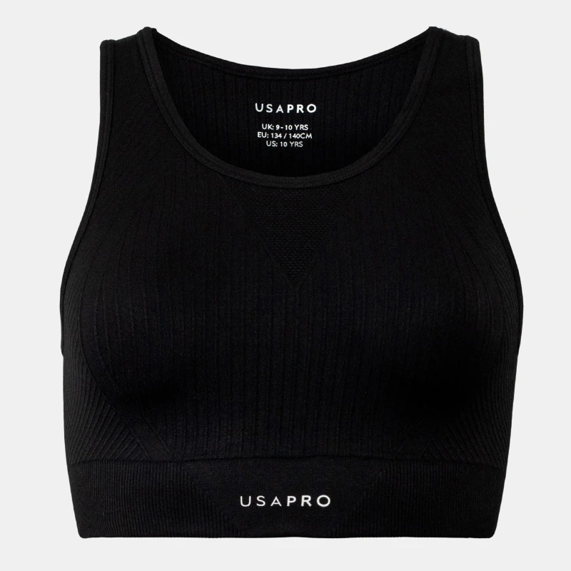 Image of USA Pro Seamless Crop - Black 7 - 8 Years