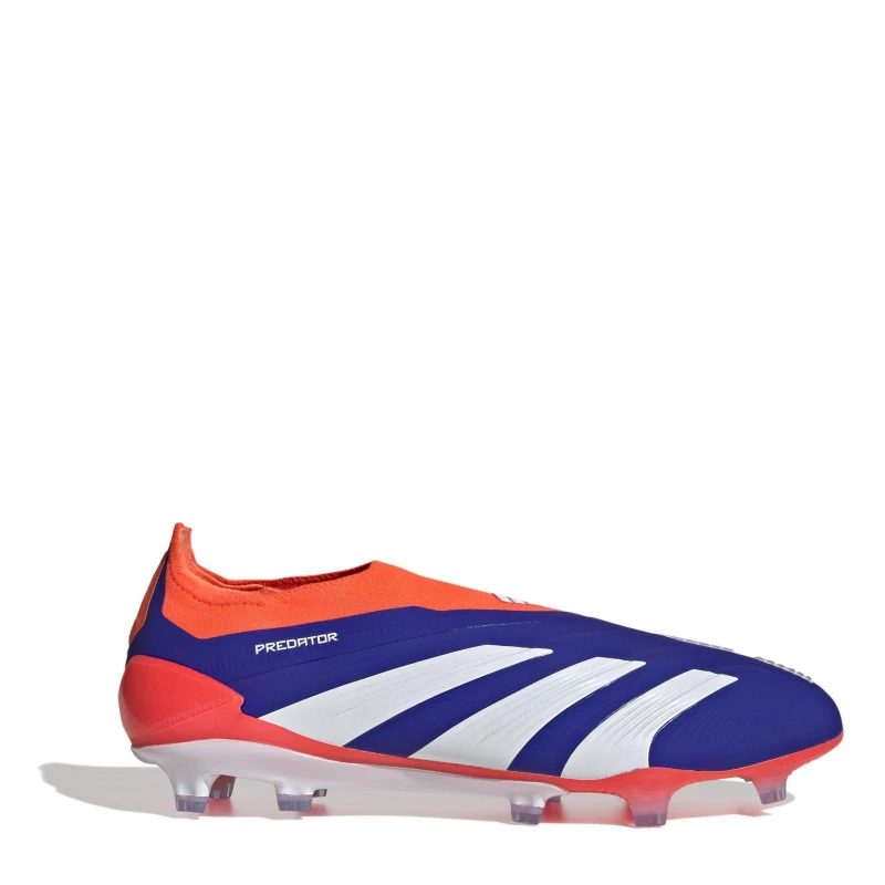 Image of adidas Predator 24 Elite Laceless Firm Ground Football Boots Blue/Wht/Red male 12.5(48)