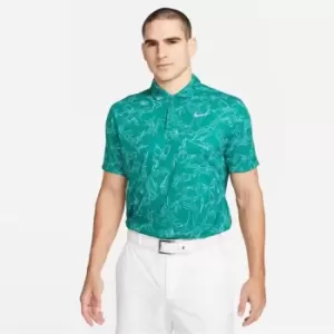 Image of Nike Dri-FIT ADV Tiger Woods Mens Contour Print Golf Polo - Green
