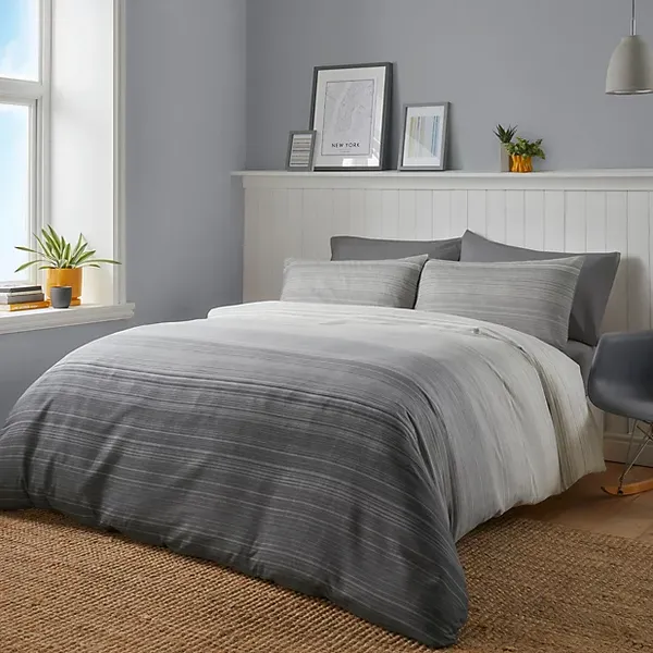 Image of Fairhaven Duvet Cover & Pillowcase Set Charcoal