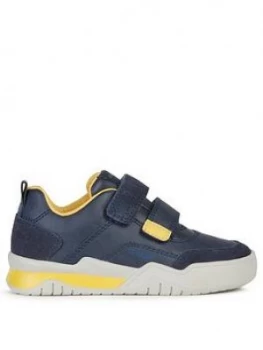 Image of Geox Boys Perth Strap Trainers - Navy, Size 5 Older