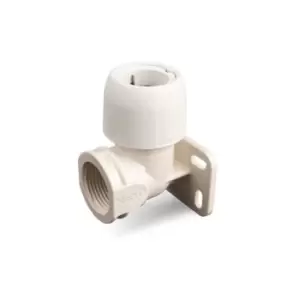 Image of Hep2O Wall Plate Elbow Black 15mm X 1/2 Inch Pushfit Hx6/15W