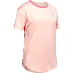 Image of Under Armour Armour HeatGear Short Sleeve T Shirt Junior Girls - Orange