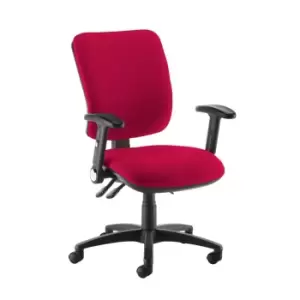 Image of Dams MTO Senza High Back Operator Chair with Folding Arms - Ocean Blue