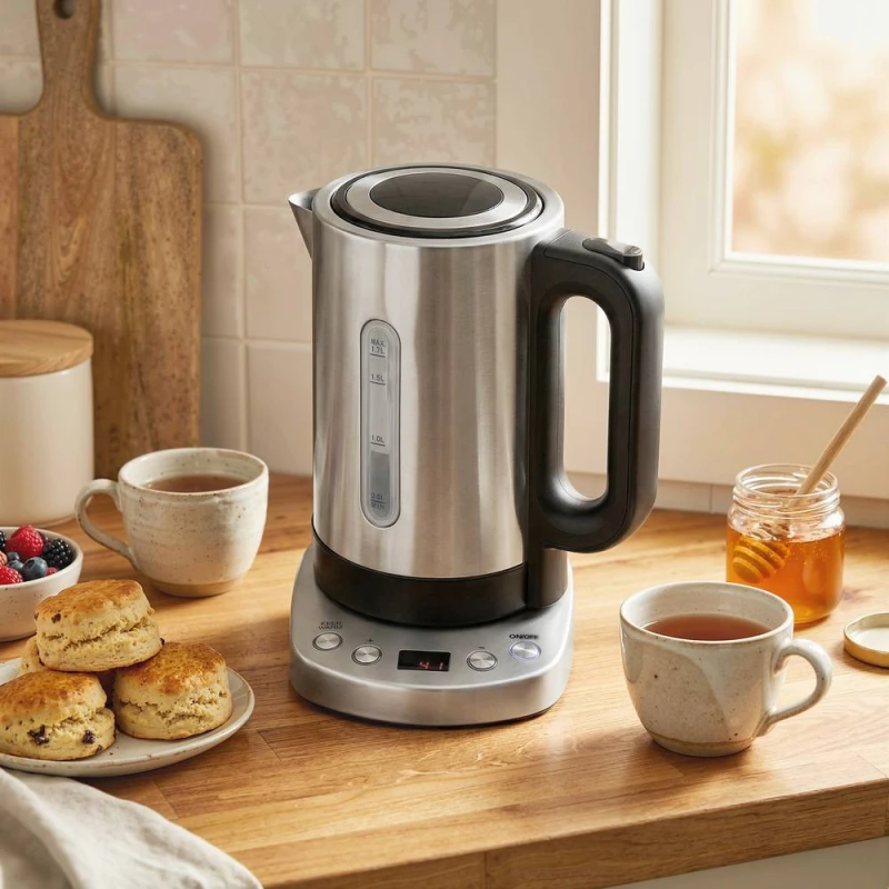 Image of HOMCOM Electric Kettle, 1.7L Fast Boil, 3kW Water Kettle with Strix Thermost in Silver Silver Unisex