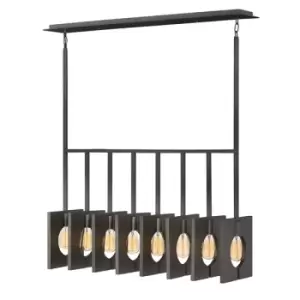 Image of Quintessentiale Ludlow Brushed Graphite 8 Light Pendant
