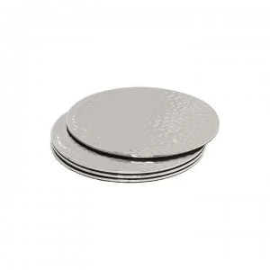 Image of Hotel Collection Metal Set of 4 Coasters - Silver