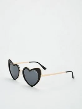 Image of Quay Australia Love That Heart Sunglasses - Black