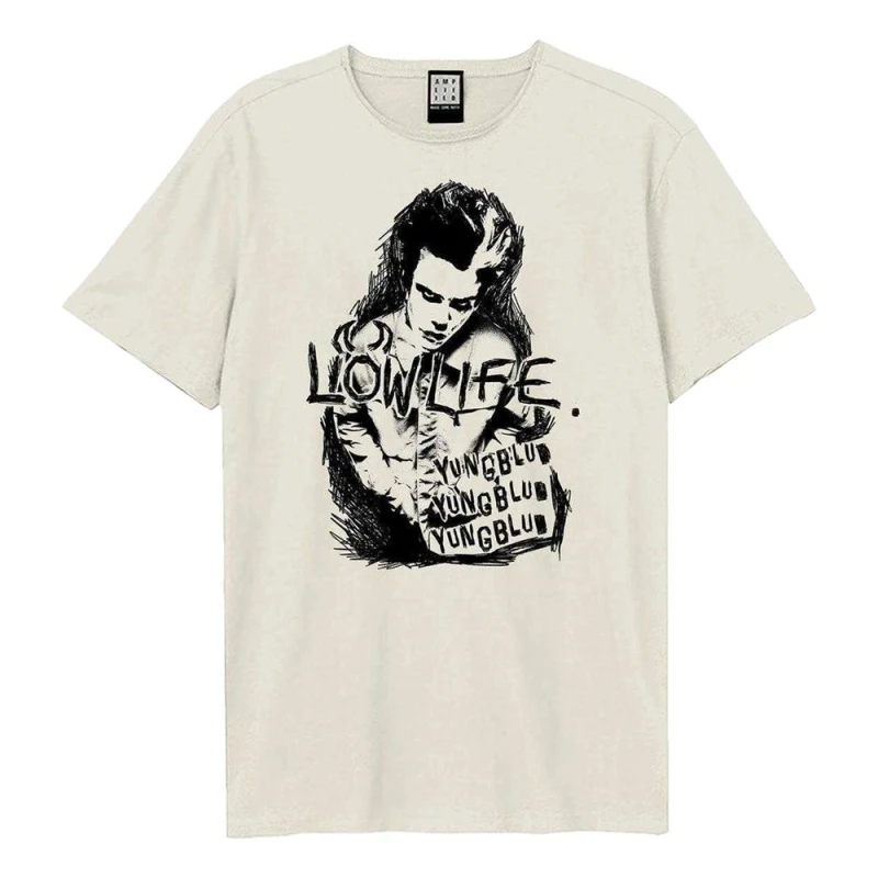 Image of Amplified Mens Graffiti Yungblud T-Shirt in Ecru Size: XS Ecru Male XS