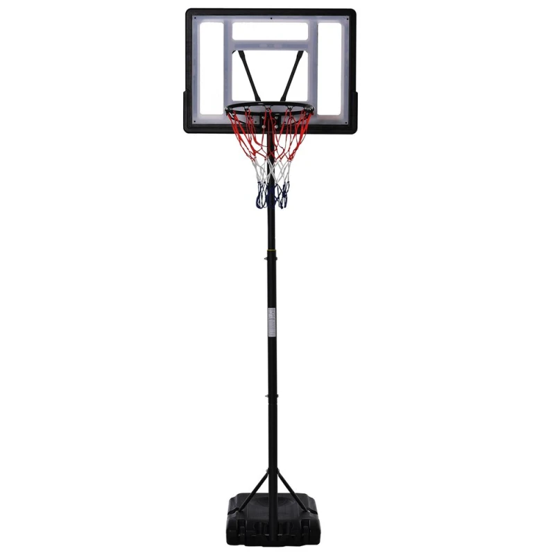 Image of HOMCOM 1.55-2.1m Basketball Hoop and Stand w/ Fillable Base - Wheels - Black TJ Hughes 5056725533120