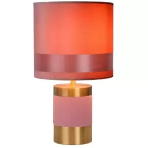 Image of Lucide EXTRAVAGANZA FRIZZLE - Table Lamp - Ø18cm - 1xE14 - Pink