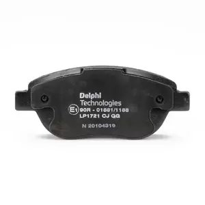 Image of DELPHI Brake pad set OPEL,FIAT,CITROEN LP1721 71770086,77363958,77365026 77365113,0006001073156,51928528,6001073136,71752990,71754803,71770012,9949276