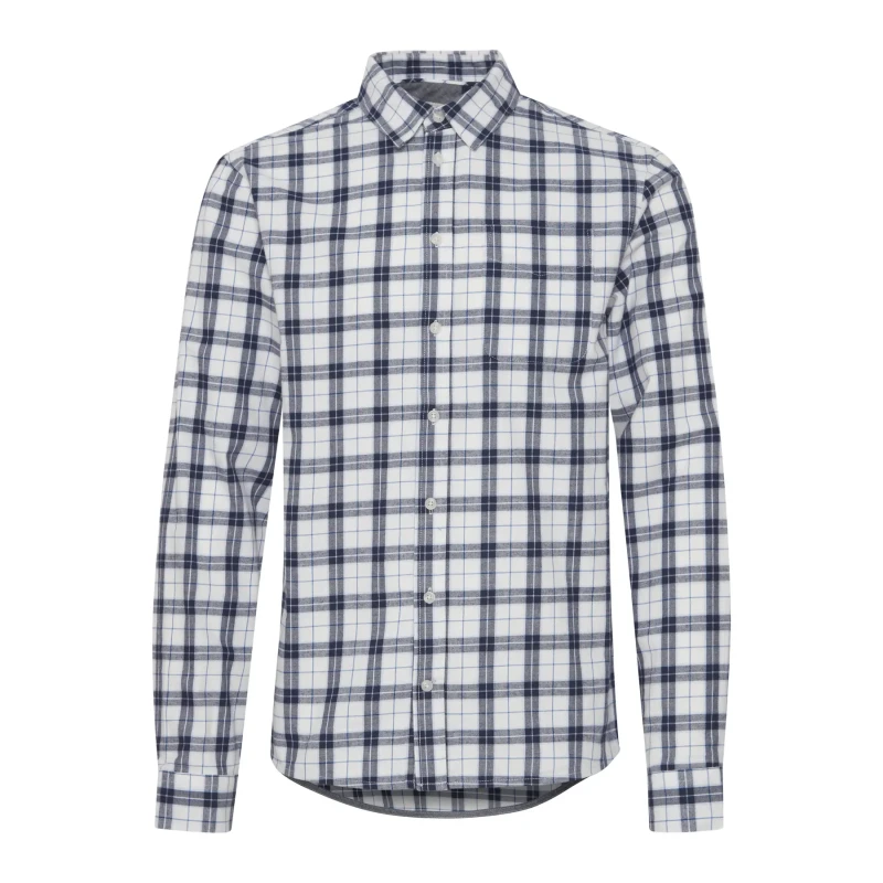 Image of Blend Long sleeve plaid shirt Blend Bleu Male L