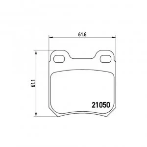 Image of Rear Brake Pad Set BREMBO P 59 014