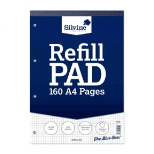 Image of Silvine A4 Refill Pad, 5mm Squared 160 Pages