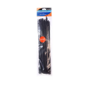 Image of 40052 50 Piece 4.8mm x 350mm Black Cable Ties - Bluespot
