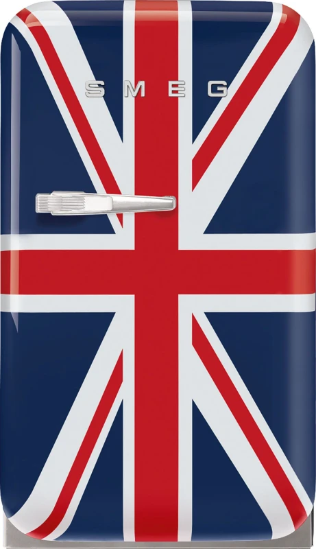 Image of Smeg 50s Style Right Hand Hinged Minibar FAB5RDUJ6 72cm Fridge - Union Jack - C Rated