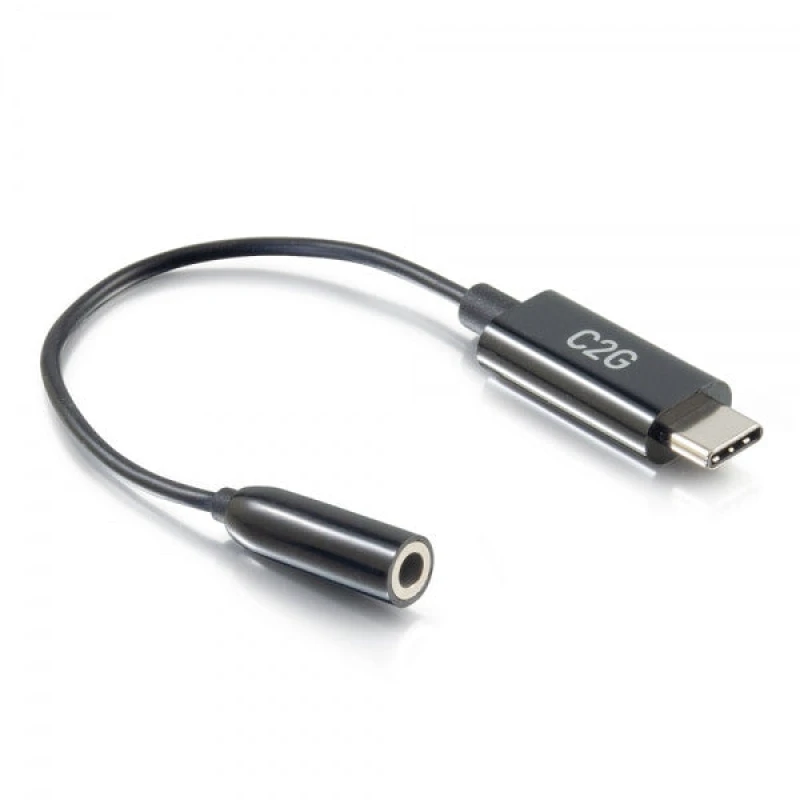 Image of C2G C2G 54426 mobile phone cable Black 0.09 m USB-C 3.5mm 54426