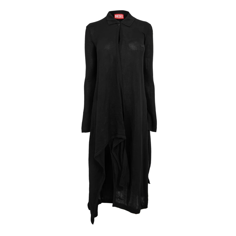 Image of Diesel Womens D Wrip Abito Long Maxi Dress Black female 10
